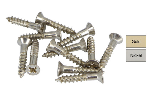 #2 x 1/2" (12.2mm) Flat head vintage pickguard screws - Qty 12