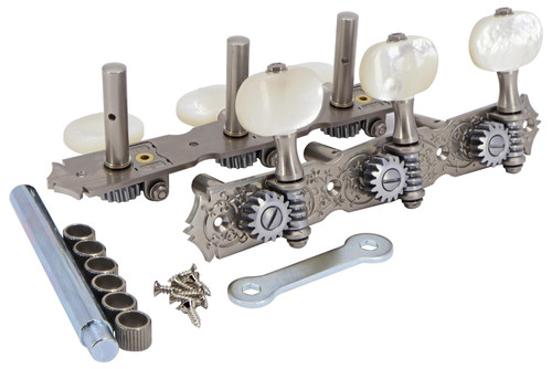 GOTOH 35P510MF Classical Guitar Tuning Machine, Steel Posts, White MOP button - X-Nickel