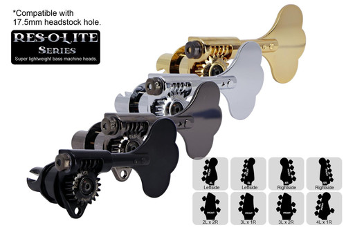 GOTOH GRL510C-9 Res-o-Lite Open Gear Bass Tuner Clover