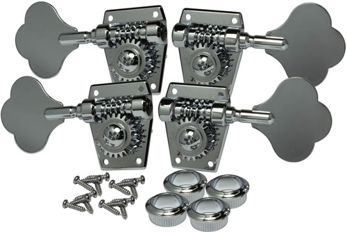 Vintage Bass Tuner Machine Head 2L x 2R set - Chrome