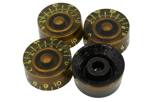 Vintage Speed Knobs w/ recesssed bottom US Oxidized Gold