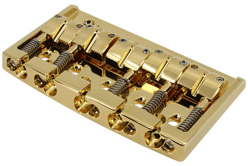 OPEN BOX - GOTOH 404BO-5 5-String Bass Bridge w/ Brass Saddles - Gold