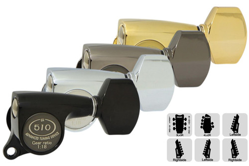 GOTOH SGS510Z-A07 Tuning Machine Small body Small Knob - Pre-Configured Sets
