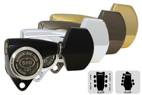 GOTOH SGV510Z-A01 Locking Tuning Machine Midsize-Large Knobs - Pre-Configured