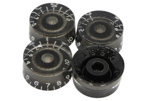 Speed Knobs Oxidized Silver w/ embossed numbers, recessed bottom - Universal