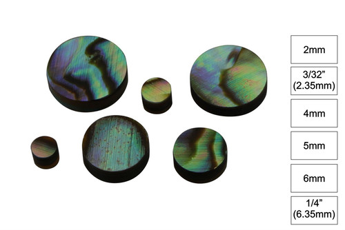 Fingerboard Dot Position Markers - Paua Abalone  (12 pcs)
