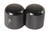 Metal Dome Round Top Knobs for 1/4" solid shaft pot - Black Set of 2