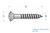 #3 x 9/16" (15mm) Phillips Oval Head Wood Screw - Qty 12 - Chrome