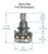 ALPHA Mini A250K Audio Split Shaft Metric Coarse Spline Potentiometer