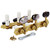 GOTOH 35G510MF Classical Guitar Tuning Machine, Plastic Posts, White MOP button - X-Gold