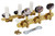 GOTOH 35G510S Classical Guitar Tuning Machine, Plastic Posts, Black MOP button - X-Gold