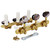 GOTOH 35G510S Classical Guitar Tuning Machine, Plastic Posts, Black MOP button - X-Gold