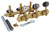 GOTOH 35P510MF Classical Guitar Tuning Machine, Steel Posts, Black MOP button - X-Gold