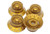 Bell Hat Knobs Gold w/ embossed numbers, recessed bottom - Universal