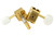 GOTOH SD91-H.A.P.M height adjustable locking guitar tuning machine.  Gold finish with white knobs.