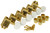 GOTOH SD91 HAPM locking adj. height guitar tuners 6-inline Gold w/ white knobs