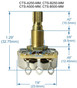 CTS Metric A500K Audio Split Shaft Import Coarse Spline Potentiometer
