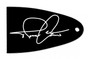 Engraved truss rod cover with signature for Schecter guitars.