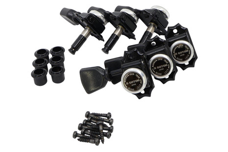 GOTOH SD90 Magnum Lock Traditional 3 x 3 guitar tuners Black