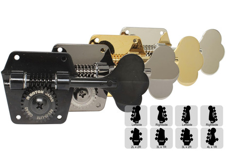 GOTOH GB640 Res-o-lite Bass Tuning Machines Tuners - Preconfigured