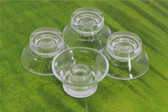 Clear Bell Hat Knobs 4pk for Gibson® guitars with US fine splines