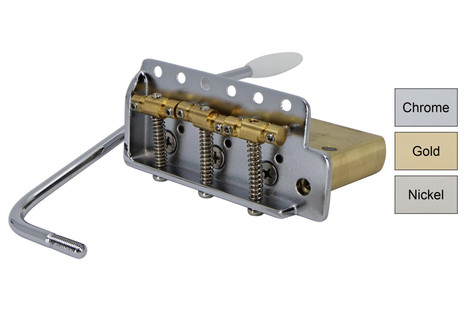 Tele Single Coil Vintage Bridge 6 Individual Brass Saddles Chrome for Tele Single Coil Vintage Bridge 6 Individual Brass Saddles Chrome for
