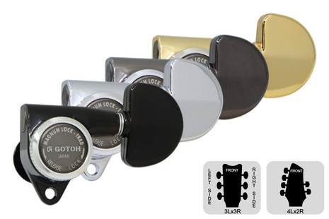 GOTOH SG301-20-MGT Locking Tuning Machines w/ Grover buttons