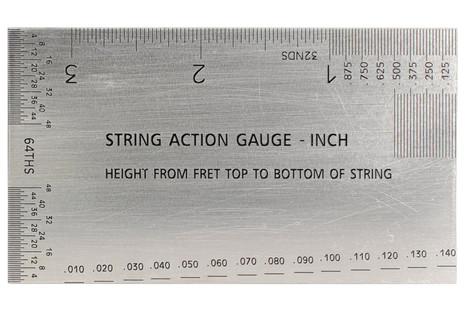 String Action Gauge Inch Ruler - Guitar setup tool - Philadelphia ...