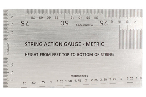 String Action Gauge Metric Ruler Guitar Setup Tool