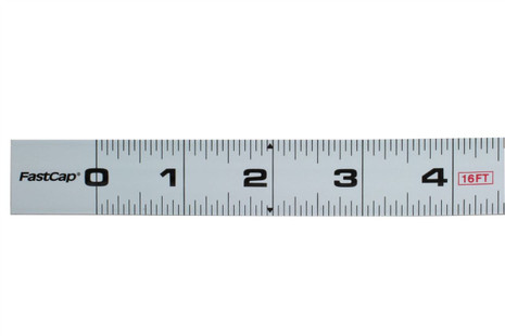 FastCap Peel & Stick Standard/Metric Measuring Tape - Perfect for  Professionals and Home Improvement - Ideal for Layout & Cutting Stations -  16' Length, 7/8 Width - 01063 