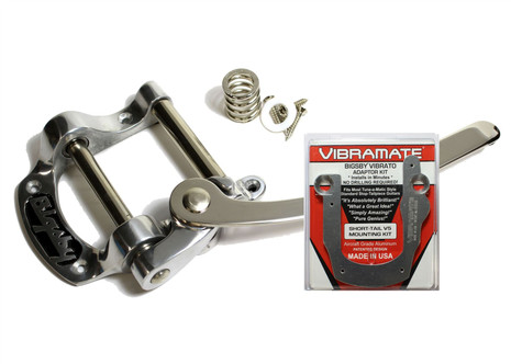 Bigsby B5 & Vibramate V5-ST Short Tail mounting kit - SET - Polished  Aluminum