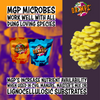 Gourmet mushrooms fruiting aggressively from substrate supplemented with PureMGP microbes