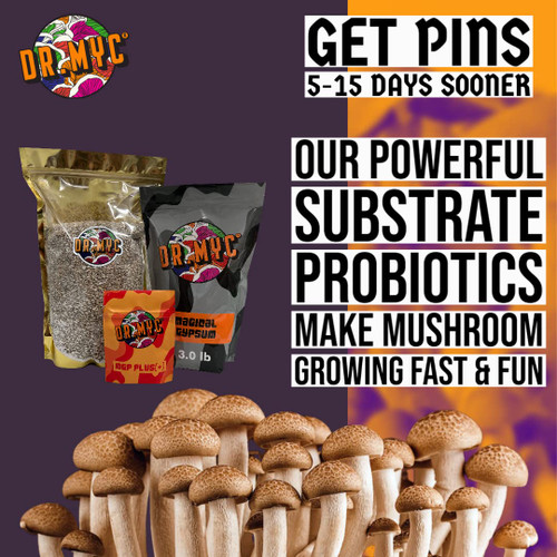 Premium gypsum additive for monotubs and bulk mushroom substrate