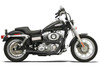 Bassani Road Rage 2-Into-1 System for Harley-Davidson FXD/FXDWG '91-17 - Black, Short Meg w/ Heat Shields