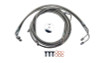 L.A. Choppers Stainless Steel Brake Lines for '09-13 FLHT/FLHR/FLHX (W/ ABS) -for 12-14" Ape Hangers, Stainless Steel