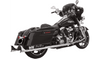 Bassani 2 1/4 inch Fishtail Mufflers for '95-16 Harley Davidson Touring - 33" Mufflers w/ Baffles