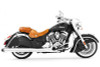 Freedom Performance American Outlaw 4.5 inch Slip-On Exhaust for '14-Up Indian Challenger, Chieftain, Roadmaster & Springfield - Chrome w/Chrome Tip SHOWN WITH BLACK TIP