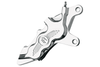 Performance Machine Six-Piston Front Calipers for Certain H-D Models Starting in '00 for use with 11.5" Rotors (112 x 6B calipers) -Chrome, Right Caliper