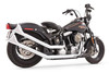 Freedom Performance Exhaust Upsweeps w/ Sharktail End Cap for '86-17 Softail -Chrome