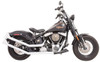 Freedom Performance Exhaust Upsweeps w/ Sharktail End Cap for '86-17 Softail -Chrome