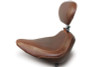 Mustang Wide Tripper Solo with Driver Backrest   for '00-06 Softail Models w/Standard Rear Tire -Distressed Brown