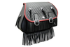 Boss Bags Close Fitting  #37 Model Braided Lid, Fringed w/ Conchos (Red Trim Shown) for Softail Models 1