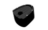 Covingtons Customs Ignition Switch Knob Cover for '14 FL & H-D FL Trike -Dimpled, Gloss Black Powdercoat