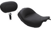Mustang Seats Solo Seat with Driver Backrest for Harley Davidson Touring Models 2008-Up* - Vintage (Not for '24-Up FLHX/FLTR Models)