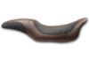 Mustang Seats Kodlin Signature Series One-Piece Seat for Harley Davidson Touring Models 2008-Up -Black/Brown (Not for '24-Up FLHX/FLTR Models)
