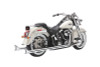 Cobra Bad Hombre Dual Exhaust System for '97-06 FLST/FXST Softail Models Chrome w/Fishtail Tips