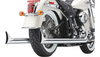 Cobra Bad Hombre Dual Exhaust System for '97-06 FLST/FXST Softail Models Chrome w/Fishtail Tips