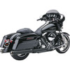 Cobra 4 inch Neighbor Hater Slip On Mufflers for Harley Davidson Touring Models '17-Up -  Raven Black