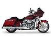 Rinehart Racing  4.5 inch Slip On Mufflers for '95-16 Harley Davidson Touring Models - Chrome with Black End Caps [500-0108]