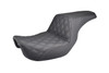 Saddlemen Step Up Seat with GelCore for Harley Davidson Dyna Models '06-17 - Lattice Stitch